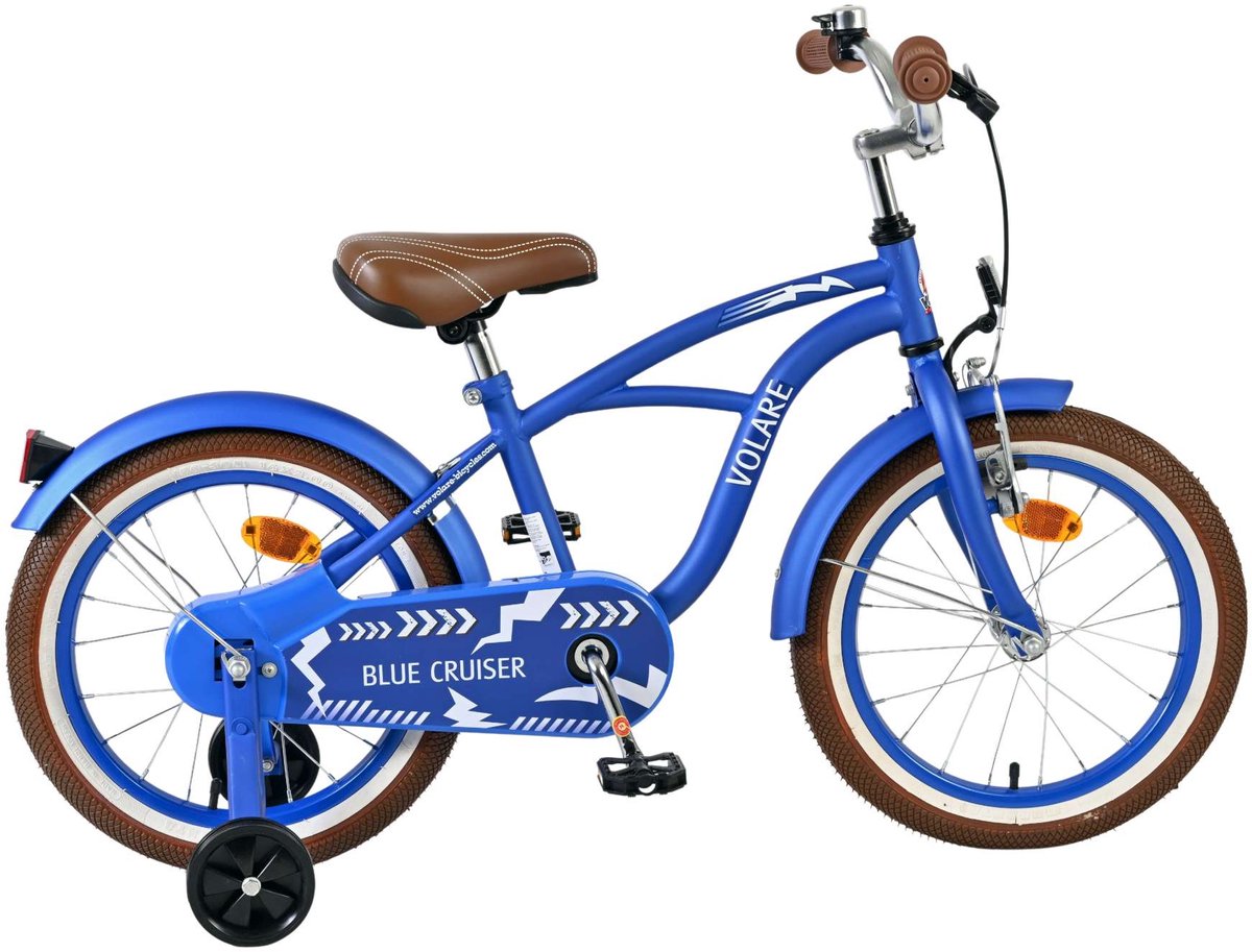 Volare Blue Cruiser Kinderfahrrad – Jungen – 16 Zoll – Blau