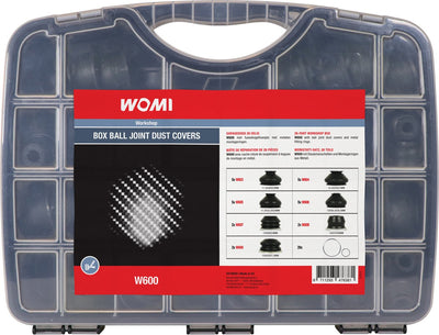 Womi W600 Kugelgelenkabdeckungen – Garagenbox 26 Stück – verschleißfestes Gummi – Universalgrößen