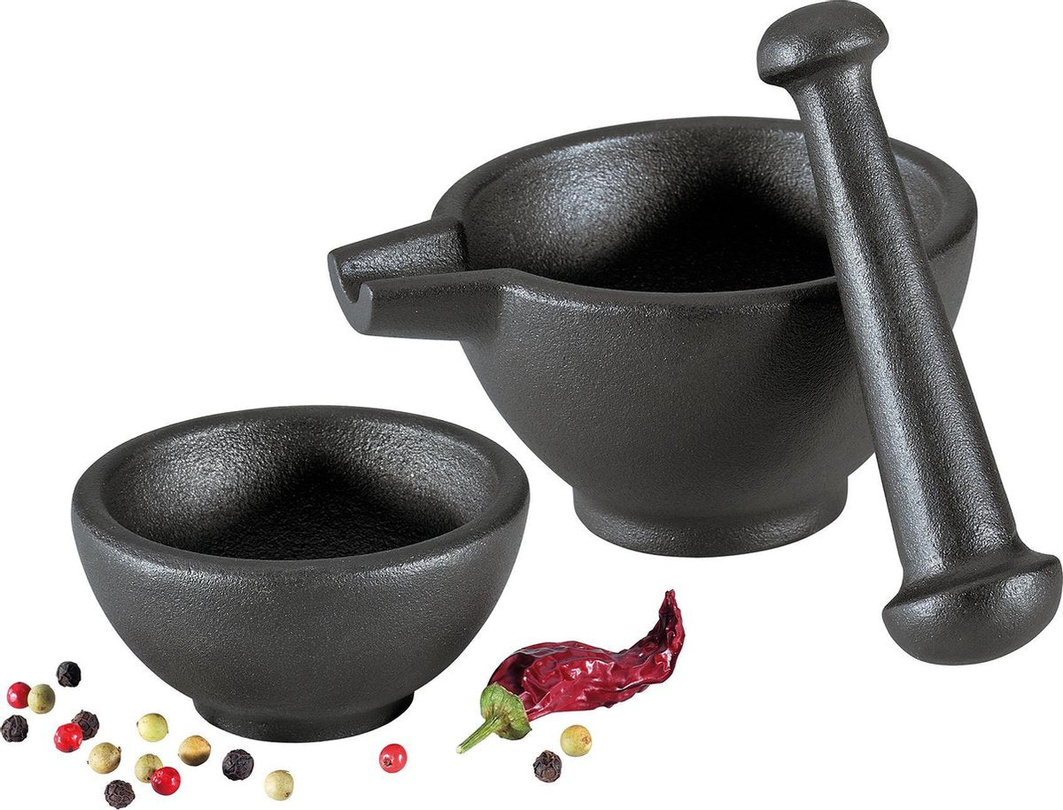 Zassenhaus Mörser-Set, 3-teilig aus Gusseisen