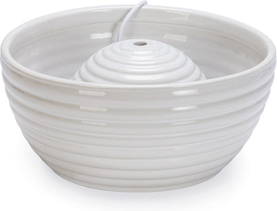 Beeztees jaap – Katzentrinkbrunnen – Keramik – weiß – 21 x 21 x 9 cm – 1,5 Liter