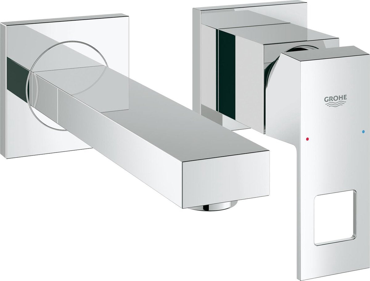 Grohe Eurocube Wand-Einbau-Waschtischarmatur – kurzer Auslauf – exklusives Einbauteil – Chrom