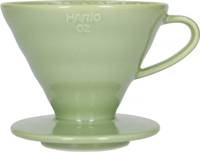 Hario v60 Dripper – Größe 02 – Keramik – Rauchgrün