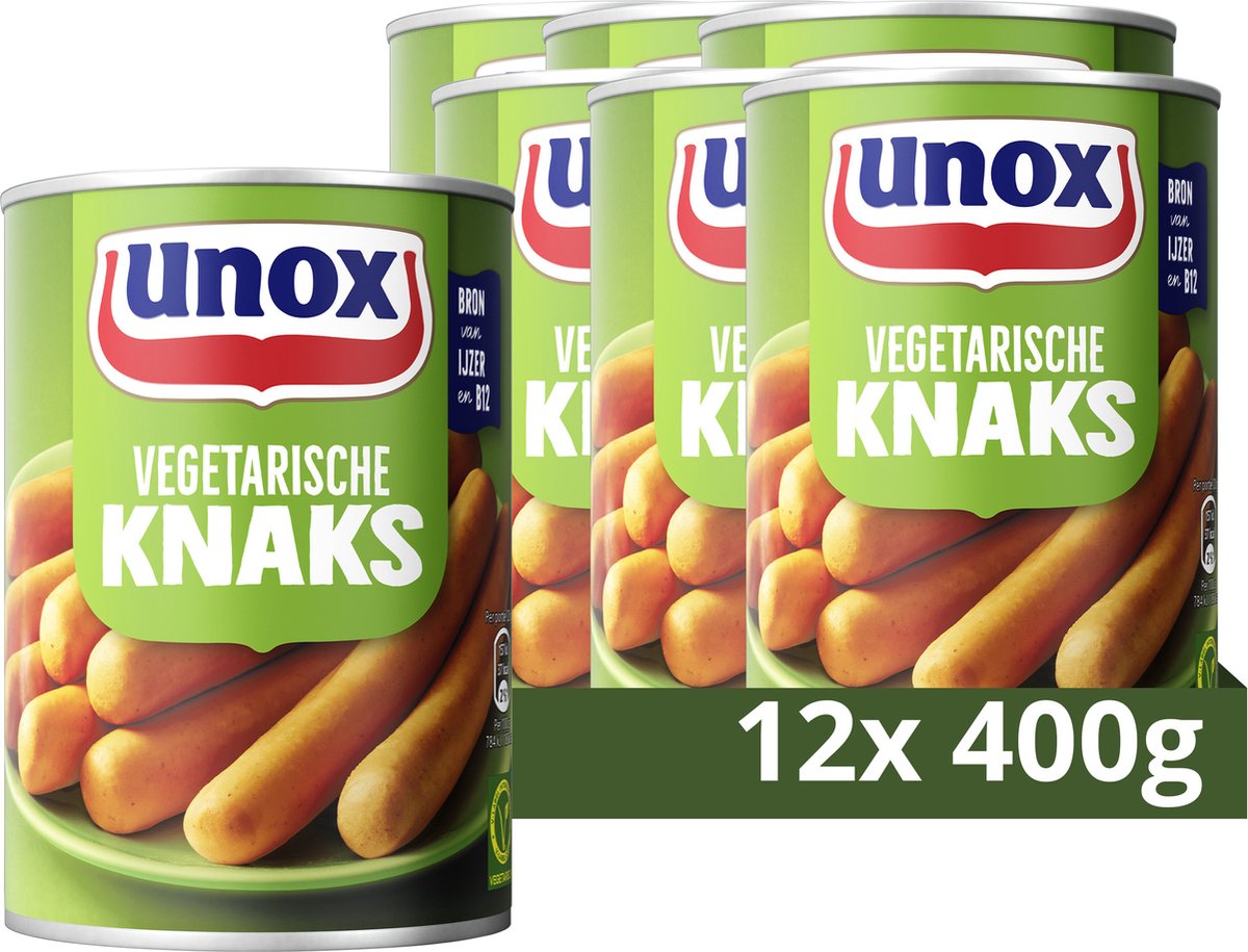 Unox - Wurst - Vegetarische Knaks - 12 x 400 g - Vorteilspack