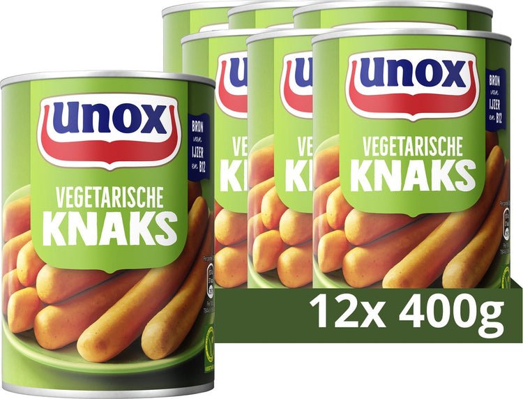 Unox - Wurst - Vegetarische Knaks - 12 x 400 g - Vorteilspack