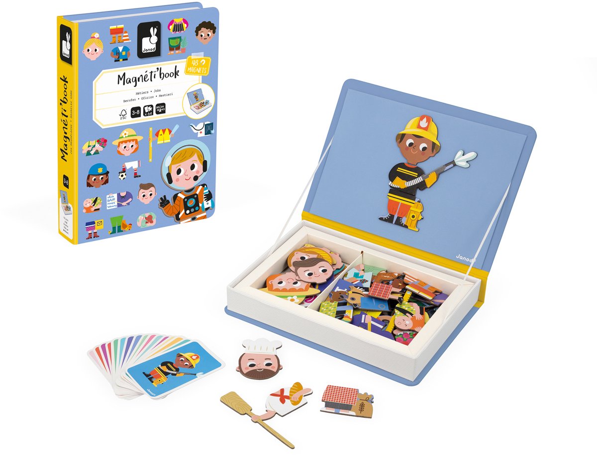 Janod - Magnetibook - Berufe - Magnetbuch-Spielset