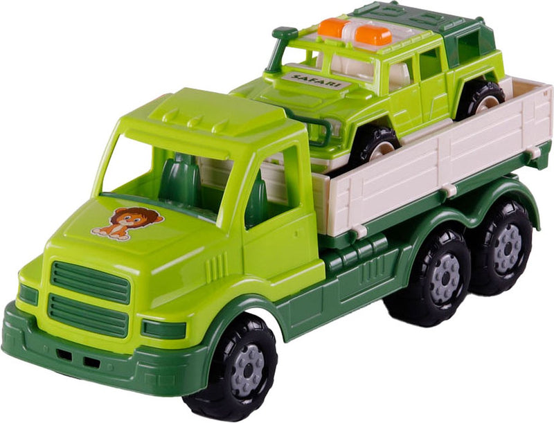 Cavallino Toys Cavallino XL Torpedo -LKW mit Überleben Jeep Groen, 44,5 cm