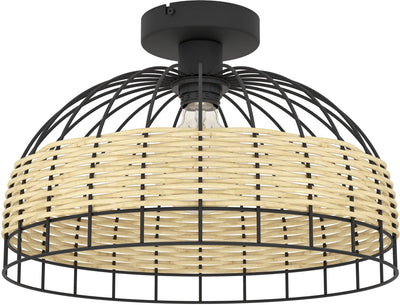 Eglo Anwick Deckenleuchte – E27 – ø 38 cm – schwarzes Rattan