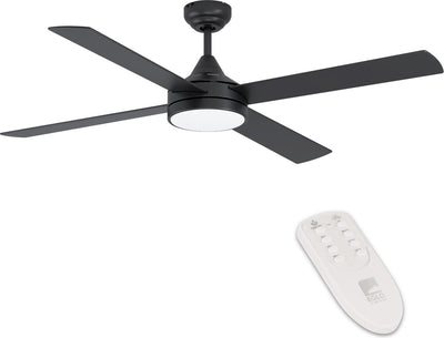 Eglo Trinidad Deckenleuchte mit Ventilator – 122 cm – AC längere Lebensdauer – Schwarz – dimmbar – einstellbares weißes Licht