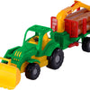 Cavallino Toys Cavallino Classic Tractor mit Anhänger und Holz, 61 cm