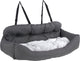 Flamingo Autositz Hund – Autositz Orlando Grau – 100x57x20cm – sicher bequem – für Rücksitz