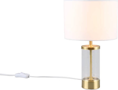 Rl lebe dein Licht Reality Grazia - Tischleuchte - Messing matt - exkl. 1x e14 25w - Schnurschalter - weißer Schirm