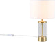 Rl lebe dein Licht Reality Grazia - Tischleuchte - Messing matt - exkl. 1x e14 25w - Schnurschalter - weißer Schirm