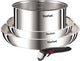 Tefal Ingenio Emotion L896S453 – 4-teiliges Pfannenset – Edelstahl 2 Bratpfannen 1 Kochtopf – abnehmbarer Griff – stapelbar – Induktionsgeeignet – ofenfest – kompaktes Kochgeschirr
