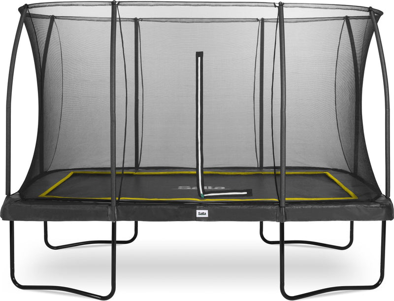 Salta Comfort Edition – 366 x 244 cm – rechteckiges Trampolin mit Sicherheitsnetz – Schwarz – Trampolin für Kinder