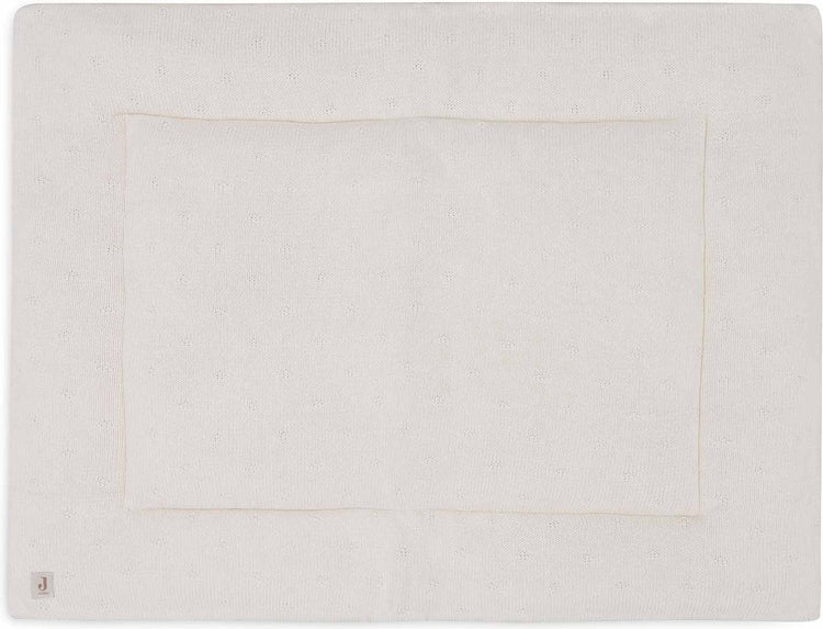 Jollein – Laufgittermatte 75 x 95 cm – Baby-Spielmatte – gemütlicher Strick, elfenbeinfarben