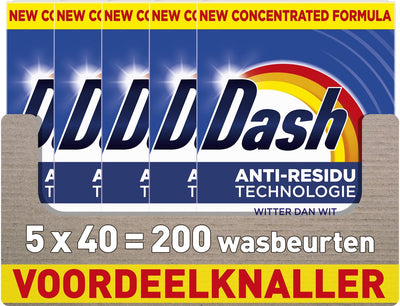 Dash-Waschpulver – weißer als weiß – 5 x 40 Wäschen