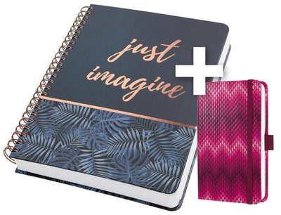 Sigel Notizbuch A4 – Jolie Mystic – Spirale – mit kostenlosem Jolie A6-Notizbuch – SI-T1214-GA6