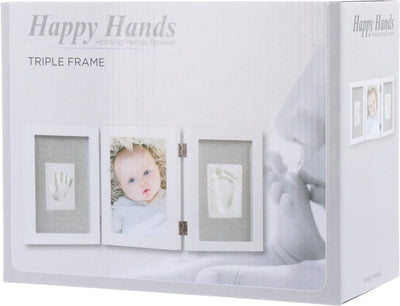 Happy Hands Baby Print Dreifachrahmen-Set weiß