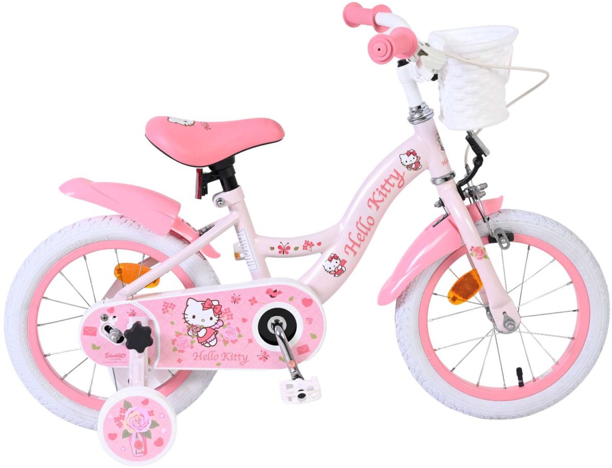 Volare Hello Kitty Kinderfahrrad – Mädchen – 14 Zoll – Rosa