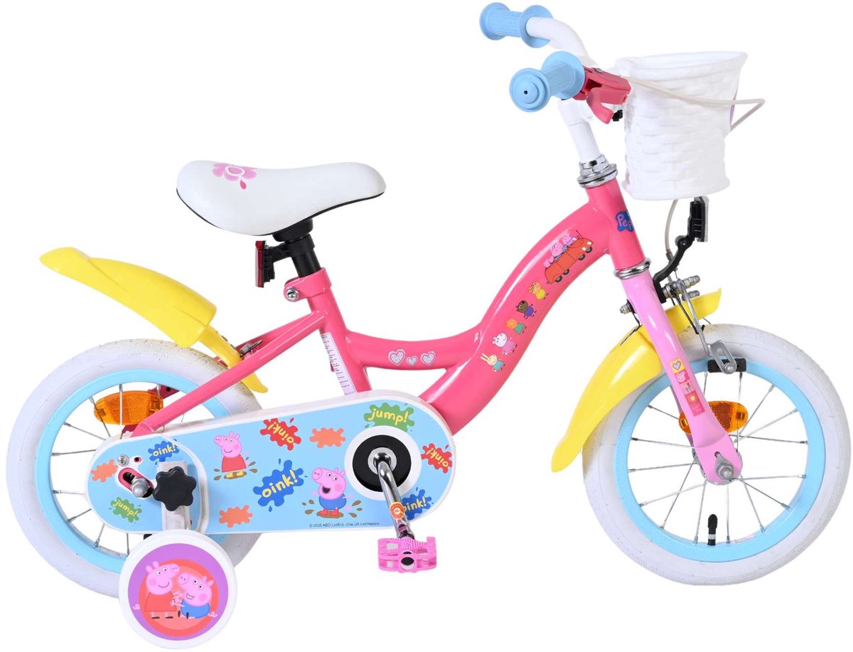 Volare Peppa Kinderfahrrad – Mädchen – 12 Zoll – Rosa