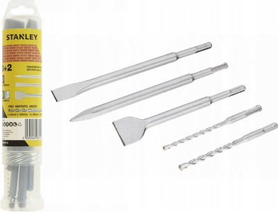 Stanley Meißel und Bohrer SDS+ 5 im Set, ø6x160, 8x160, Spitzmeißel Sta54400-xj