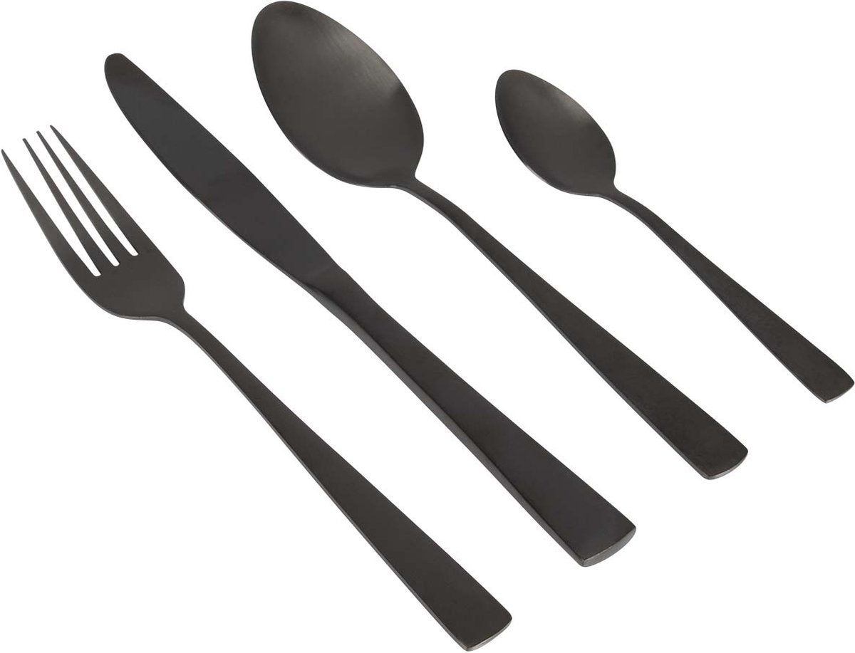 Gimex Besteck - Schwarz - 16-teilig