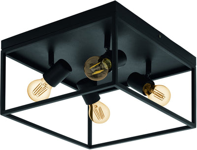 Eglo Silentina Deckenleuchte - E27 - 36 cm - Schwarz