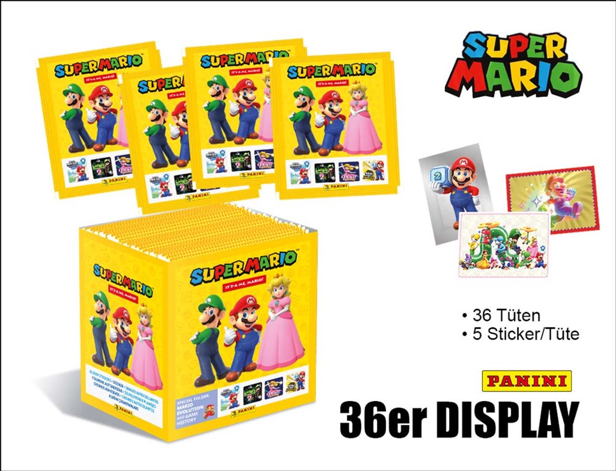 Panini Super Mario 2 Stickerbox (36) Sammelkarten