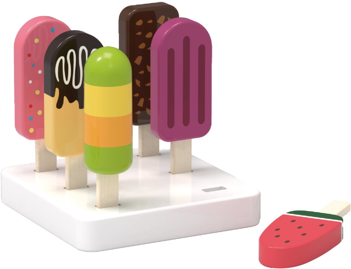 Viga 6 Stück Holzspielzeug Eis 44528