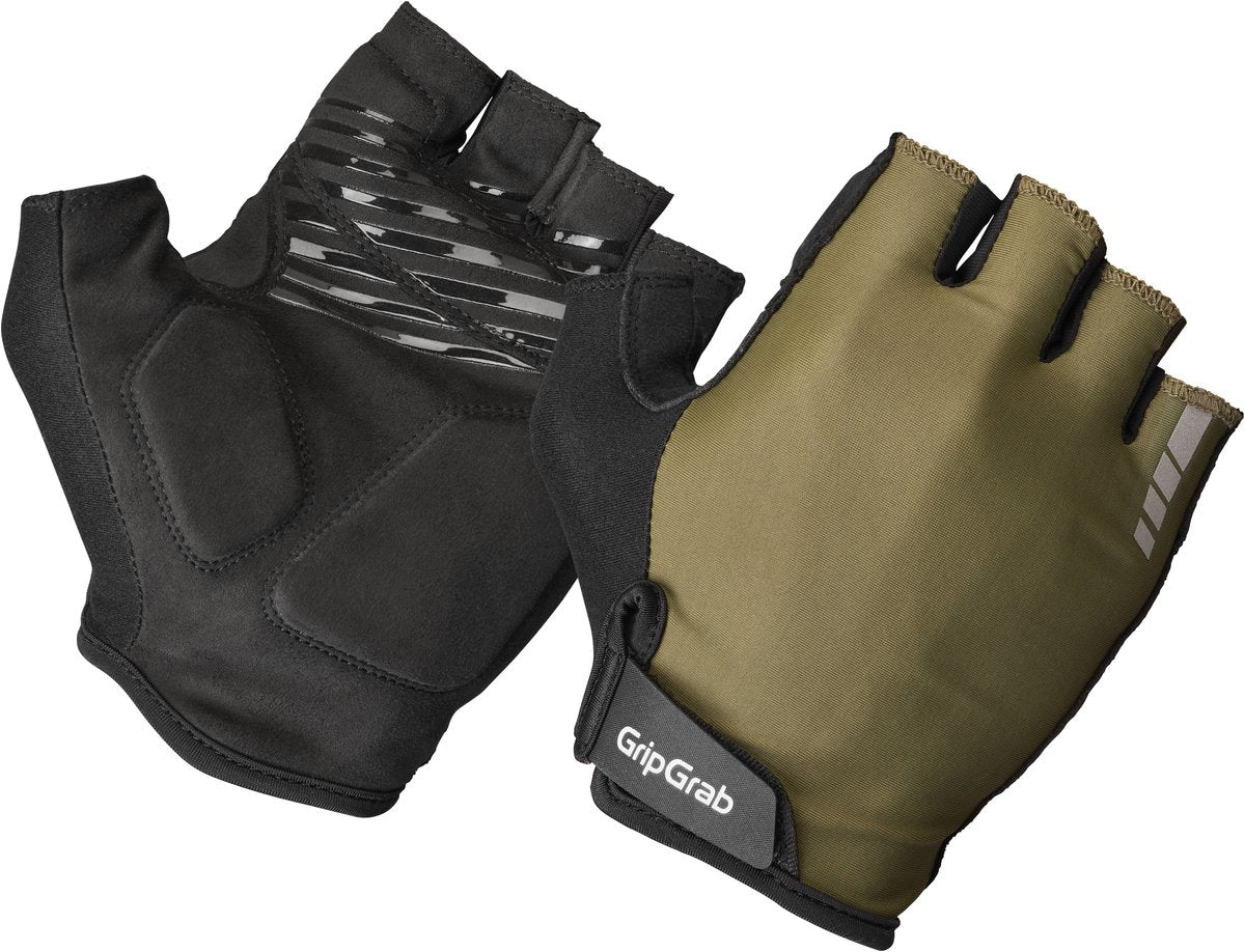 Gripgrab - Ride gepolsterte Kurzfinger-Sommer-Fahrradhandschuhe mit Polsterung - Unisex - Olivgrün