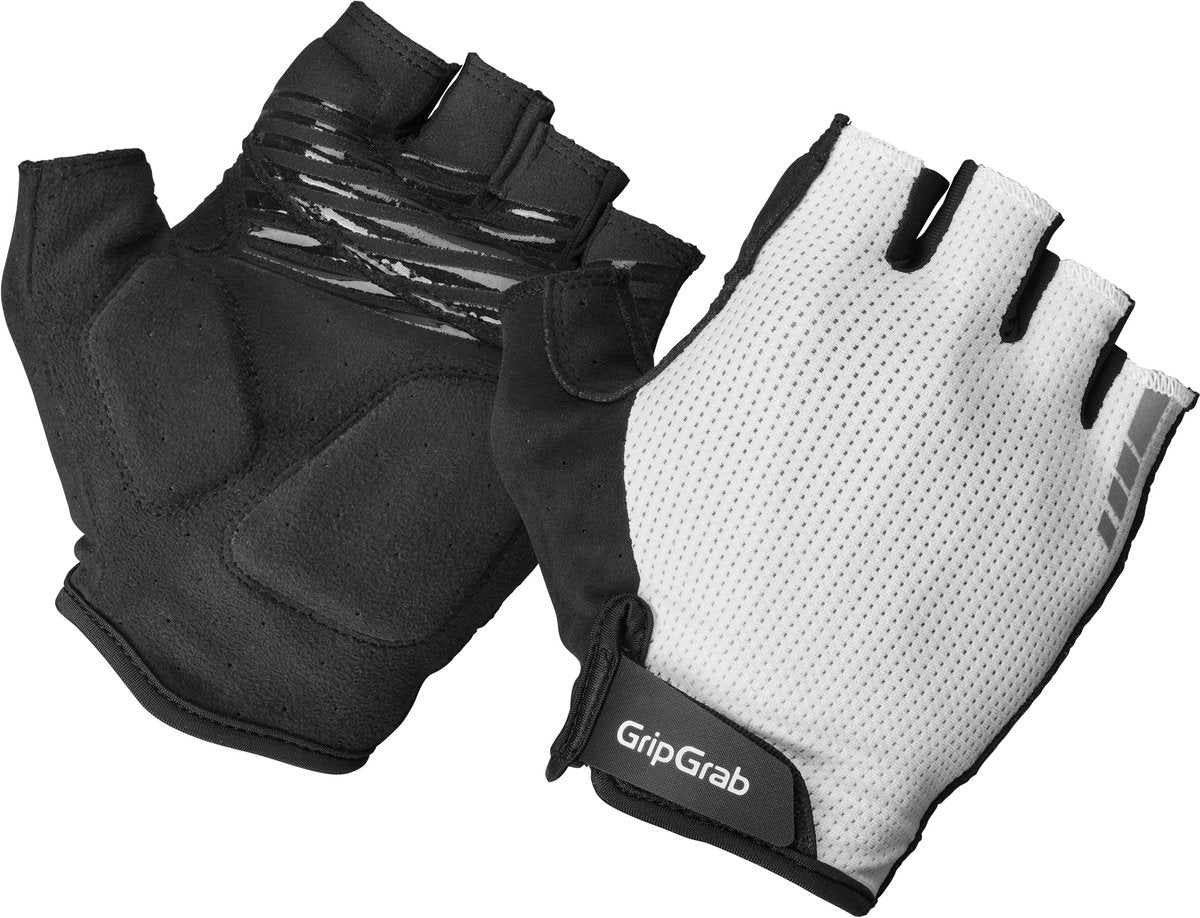 Gripgrab – Explr gepolsterte Kurzfinger-Sommer-Fahrradhandschuhe mit Polsterung – Unisex – Weiß