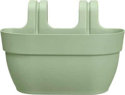 Elho Vibia Campana Easy Hanger M 36 – Balkonbox mit Aufhängehaken – 100 % recycelter Kunststoff – ø 36,0 x H 26,5 cm – Pistaziengrün