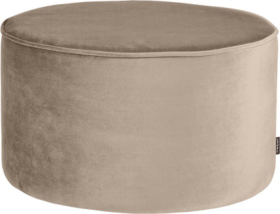 Woood Sara Pouf niedrig – Samt – Khaki – 60 x 36 x 60