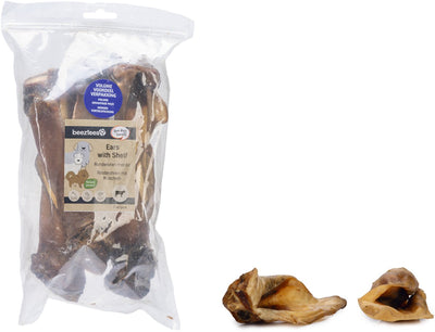 Beeztees Rinderohren mit Kern – naturbelassen – Hundesnacks – Vorteilspack – 7 Stück