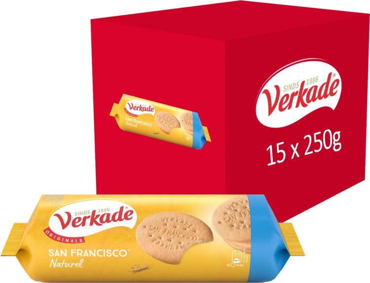 Verkade - Keks - San Francisco Naturkekse - 15 x 250 Gramm