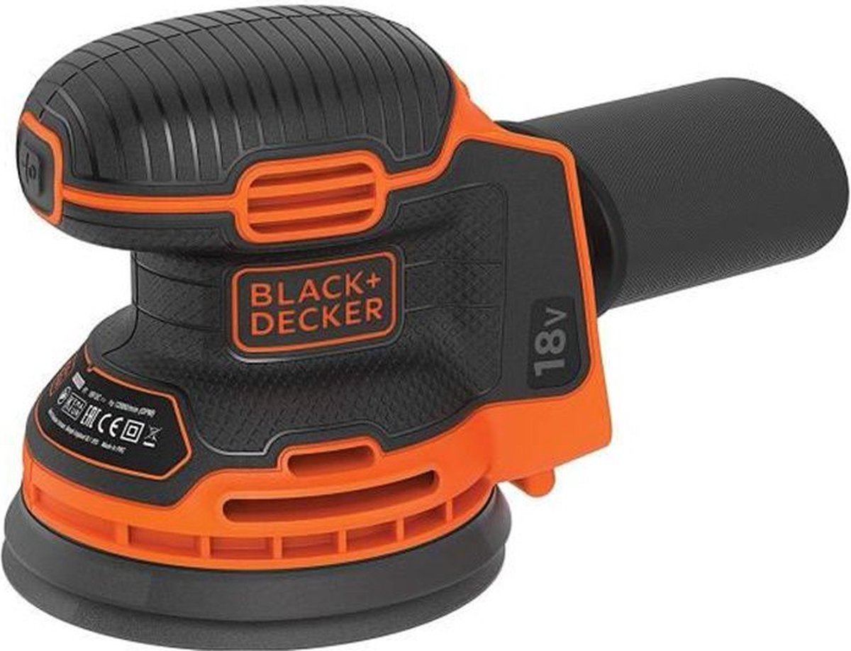 Black+Decker 18V ​​Exzenterschleifer m. ohne Akku und Ladegerät - bdcros18n-xj