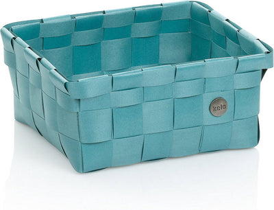 Kela Badezimmer – Neo-Korb 19 x 23 x 10 cm – recycelter Kunststoff – blau