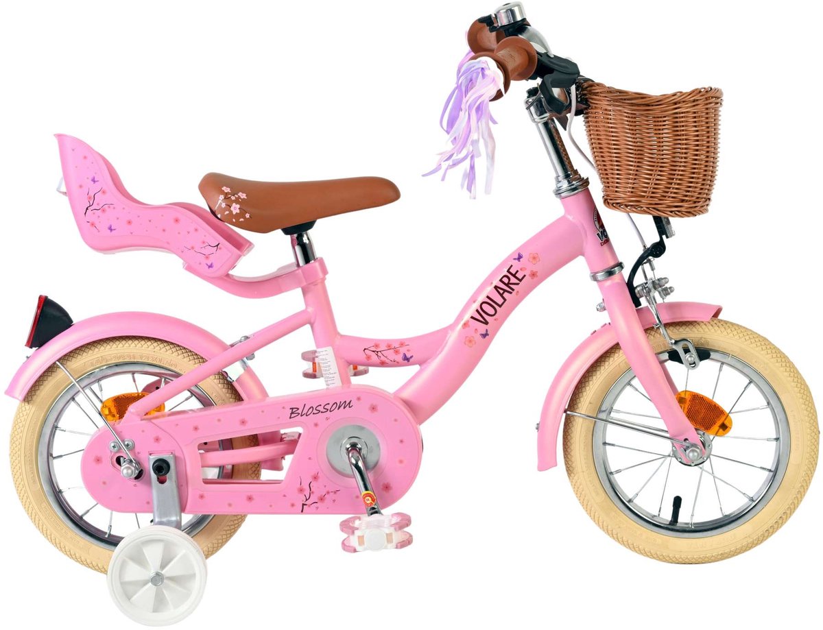 Volare Blossom Children's Bicycle Girls 12 Zoll rosa