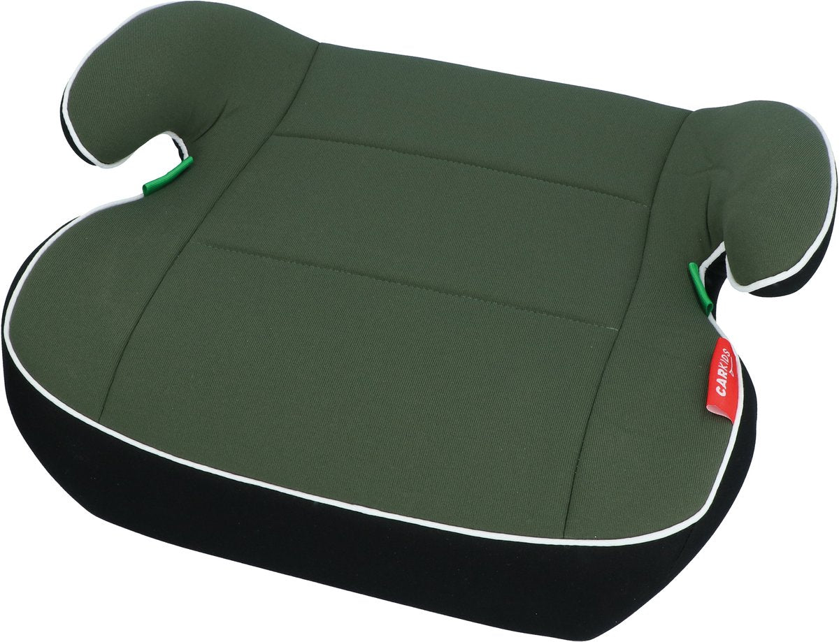 Carkids i-Size-Sitzerhöhung Sam – entspricht dem i-Size-R-129-Standard – für Kinder von 125–150 cm – abnehmbarer waschbarer Bezug – flexible Installation – grün schwarz