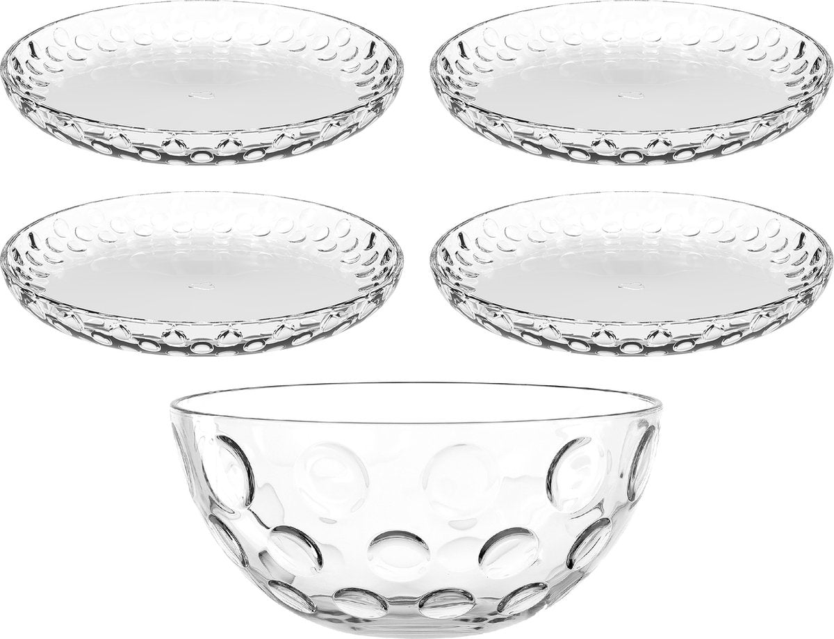 Leonardo Kochen Optik Schalen- und Tellerset - 5-teilig
