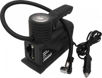 Carpoint Luftkompressor – 12 Volt – analoges Manometer – maximal 150 psi oder 10,3 bar – inklusive Adapter – für Auto-, Motorrad- und Fahrradreifen – für aufblasbare Spielzeugbälle