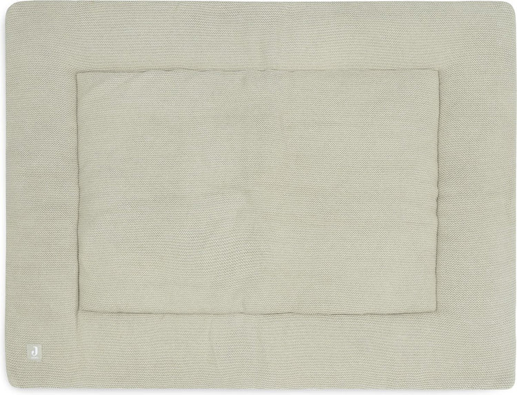 Jollein - Laufgittermatte 75x95cm - Babyspielmatte - Grundstrick - Olivgrün
