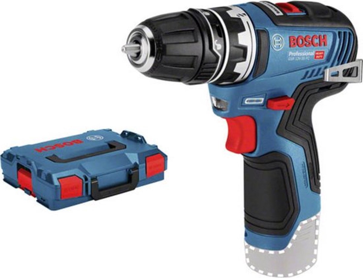 Bosch Professional GSR 12V-35 FC Akku-Bohrschrauber Flexiclick 12V Grundkörper + 1x Aufsatz in L-Boxx - 06019h3002
