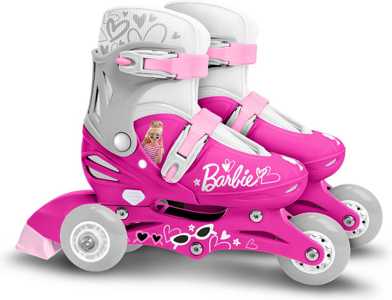 Mattel 2-in-1-Skates Hardboot Verstellbarer rosa Weiß Größe 27-30