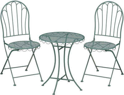 Glimmerdekorationen Marseille Bistro-Set – 3er-Set – Eisen – Grün