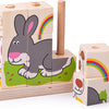 Bigjigs Holzblock -Puzzle Haustiere, 10st.