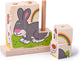 Bigjigs Holzblock -Puzzle Haustiere, 10st.