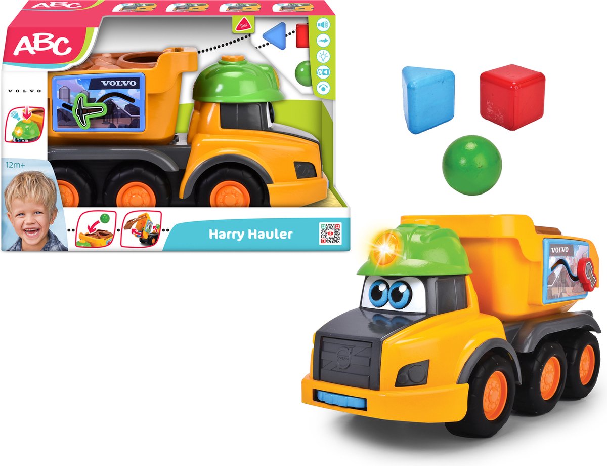 Dickie Simba – ABC – Harry Hauler – Formsortierfahrzeug – Blöcke – LKW – Volvo – Rassel