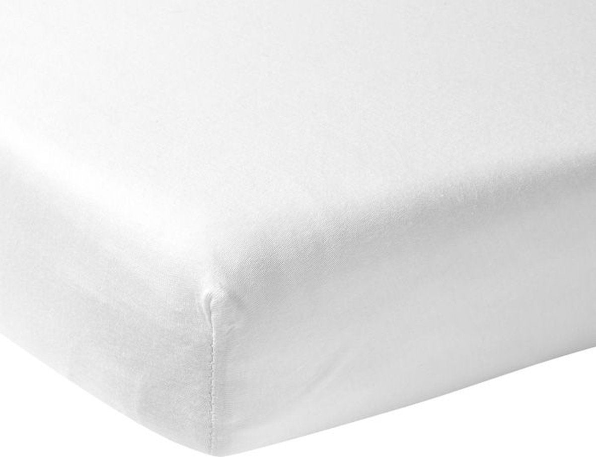 Meyco Baby Uni Spannbettlaken für Kinderbett – weiß – 60 x 120 cm