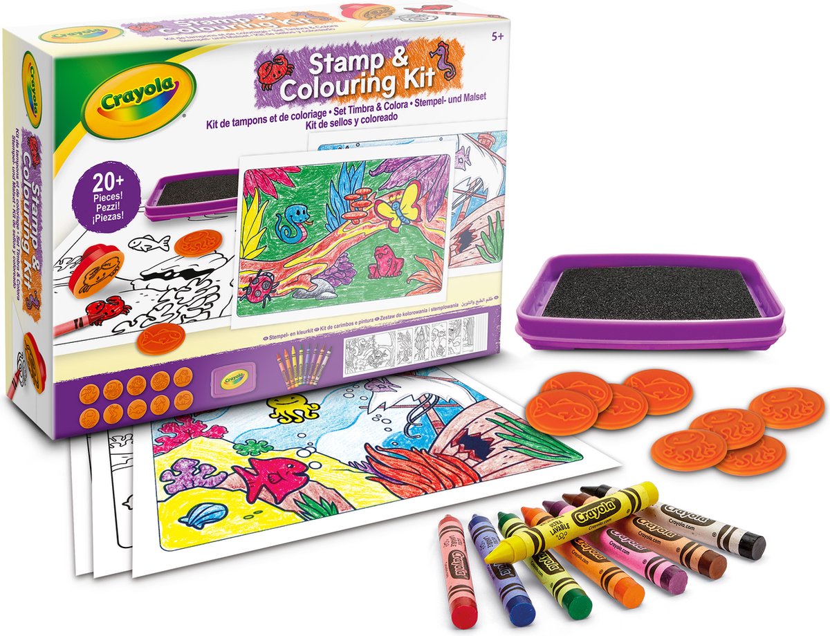 Crayola – Hobby-Set – Stempel- und Malset – Bastelset für Kinder